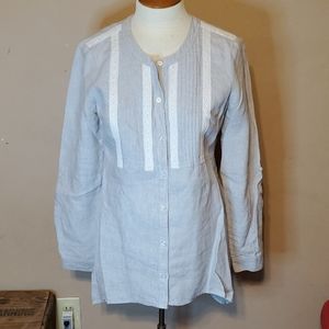 Jones New York linen long-sleeve button down